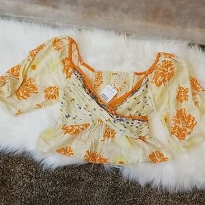 Free People Pineapple Combo Top